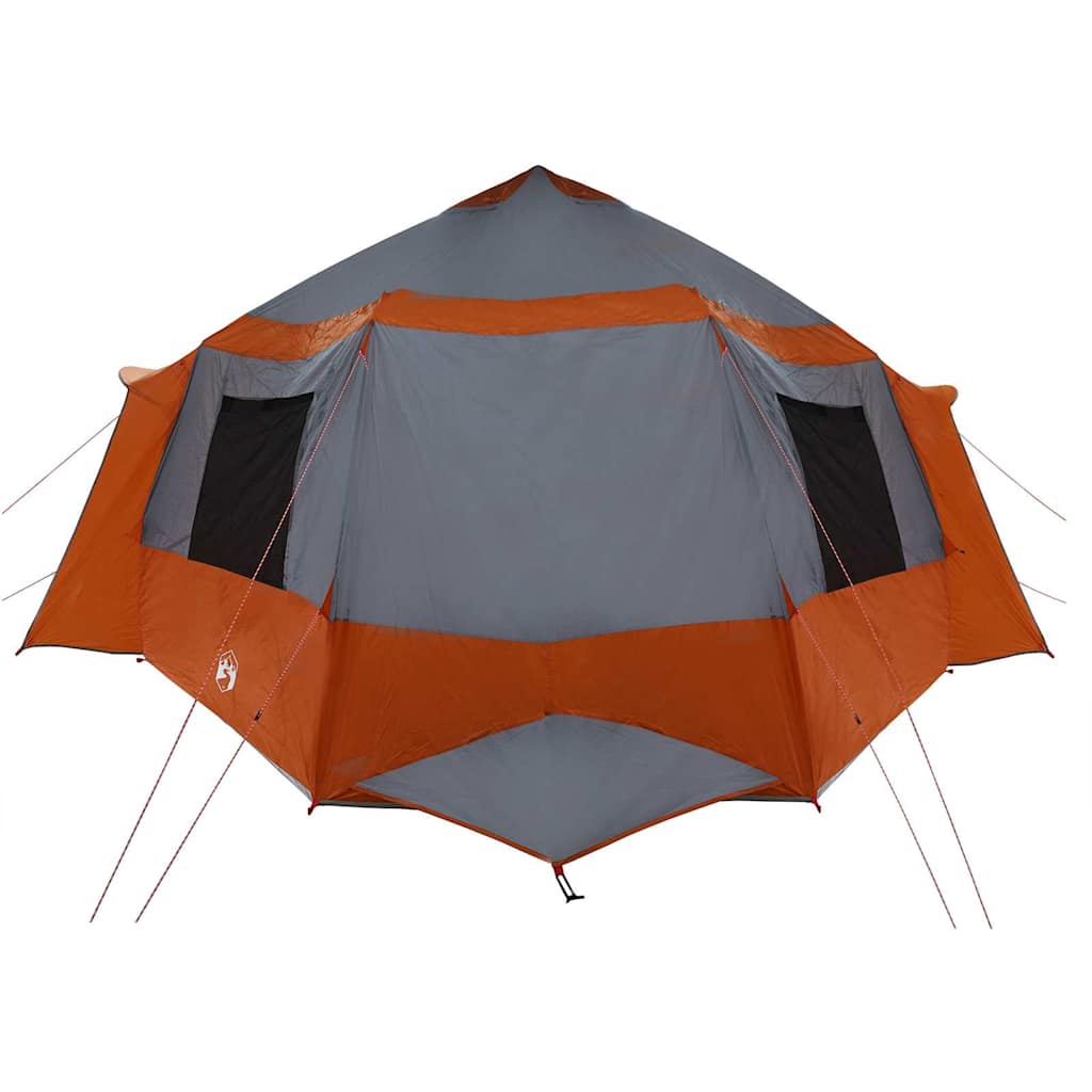 Cabin Tent 12 Person Gray and Orange 405 x 405 x 273 cm