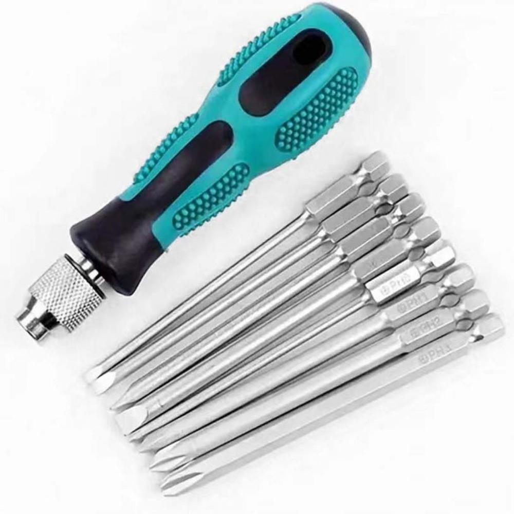 Magnetic Tip Screwdriver Set Knock-Through Handle Flat-head Screwdriver  Electronics Maintenance