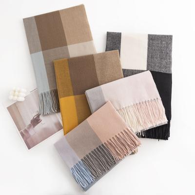 Korean Imitation Cashmere Scarf for Women Elegant and Elegant Scarf Fresh and Sweet Shawl  Warm and Cold Proof Scarf