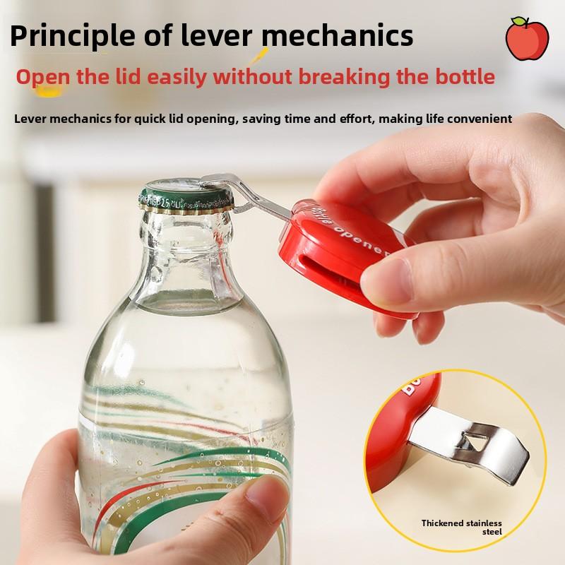 2-in-1 New convenient apple magnetic refrigerator sticker/medicine bottle opener, moisture-proof sealing clip, good for home use