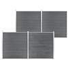 Garden Fence - VIDAXL - WPC 699x186 Cm - Grey - Modular Panels - Rust-Resistant