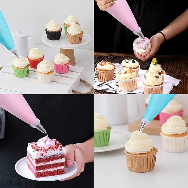 Butter-Spritzbeutel-Set 34 Teile Wiederverwendbare Kuchen-Dekorationsdüsen und Schaber Alles in Einem DIY Backwerkzeuge für Zuhause Küche Partys