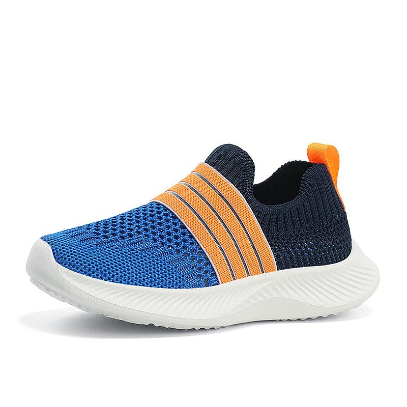 Boys' Shoes Spring and Autumn New Children's Medium and Older Children's Sports Shoes Men's and Women's Flying Weaving Versatile Casual One-pedal