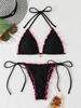 Sexy Triangle Micro Bikini 2026 Women Swimsuit Two-pieces Swimwear for Female Beach Wear Lace Up Bikinis Sets Thong Bathing Suit