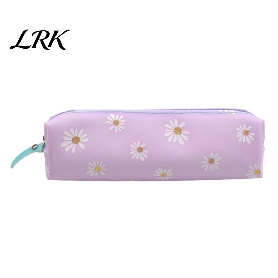 Multi-color Floral Pencil Bag Flower Case, Large Capacity PVC Pen Pouch, Portable Stationery Organizer Waterproof for Students, School Supplies Daisy