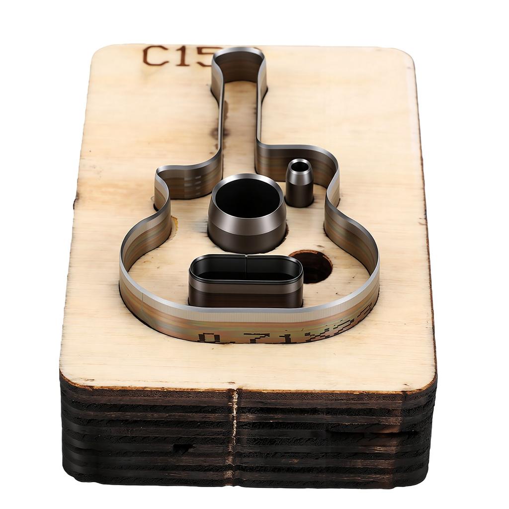 Leather Cutting Dies Guitar Shape Wooden Template Tool Cutter for DIY Crafts Keychains Belts Pendants