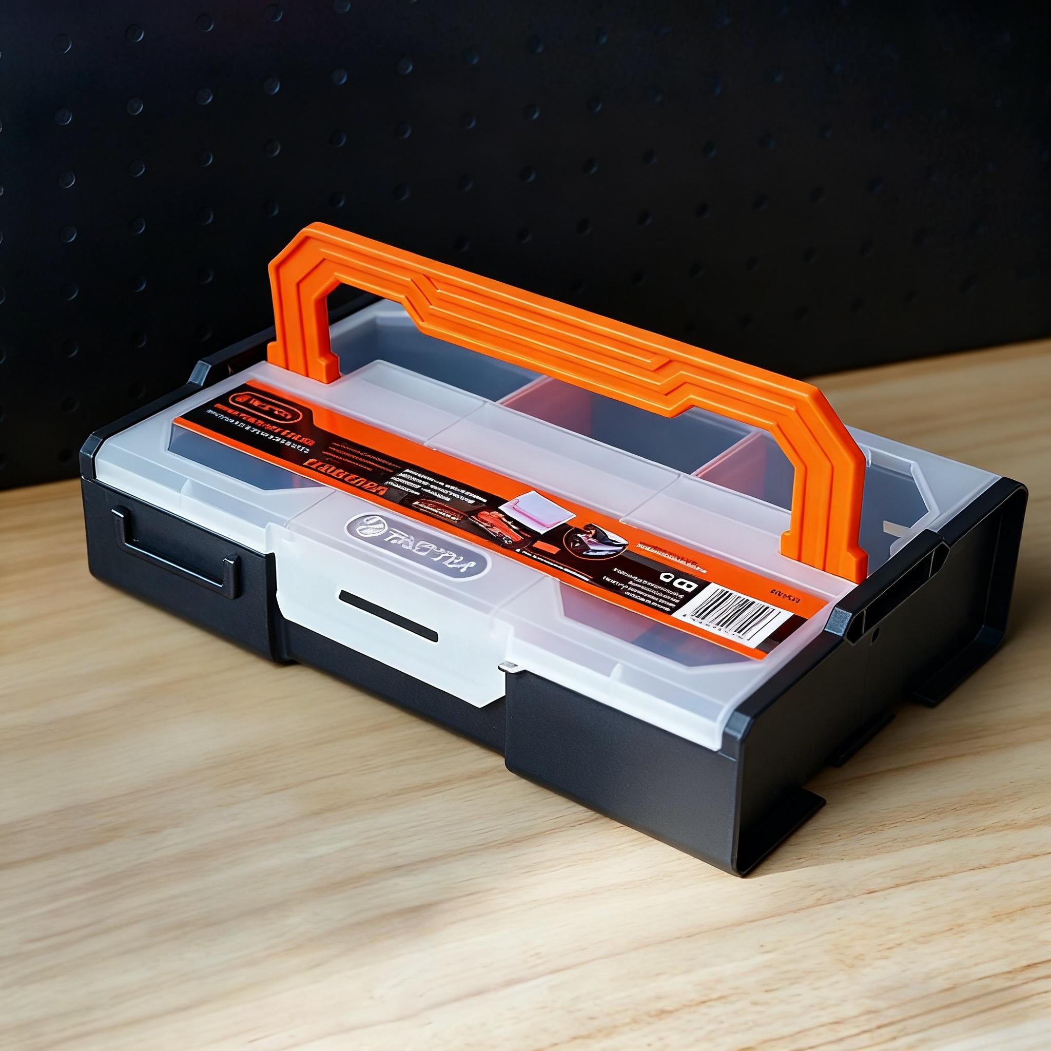 Small Parts Stackable Organizer Case Electronic Component Storage Divided Box Workshop Easy Transport Nonslip Tool Storage Box