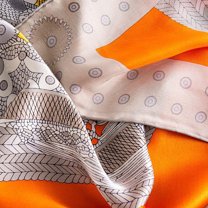 Hengyuanxiang 100% Silk Square Scarf