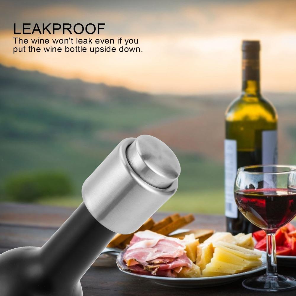 Accessories Stainless Steel Vacuum Wine Stopper Vacuum Pump Red Wine Wine Bottle Plug Wine Saver Bars