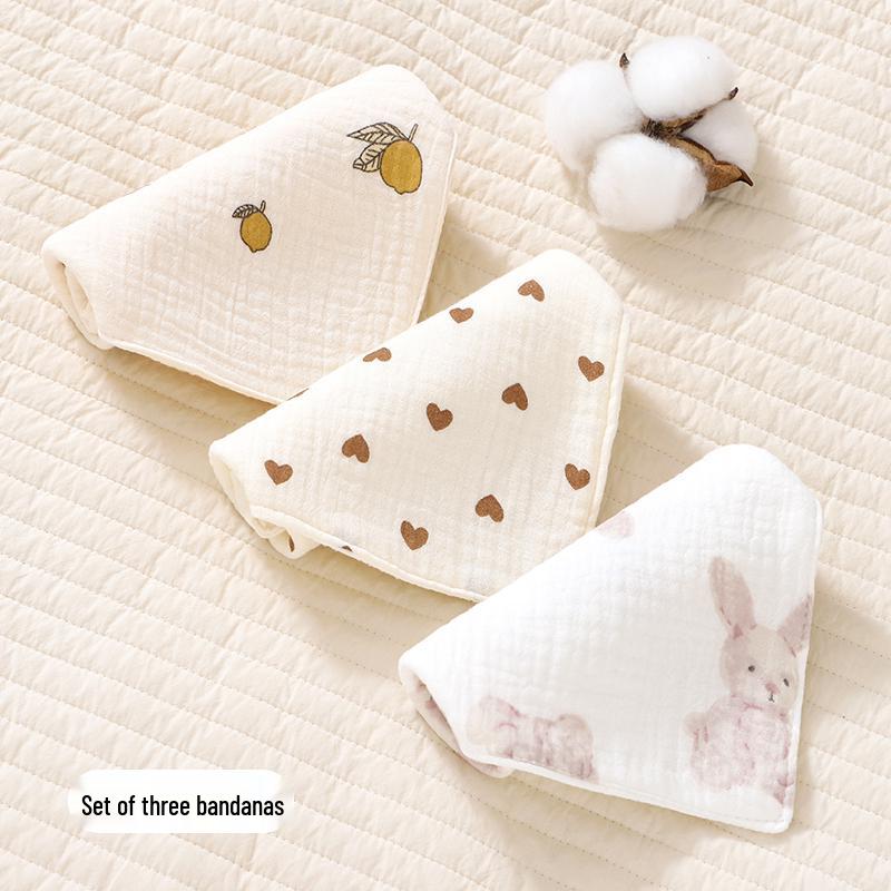 Super Soft Pure Cotton Baby Drool Bibs, Washcloths, and Newborn Gauze Towels
