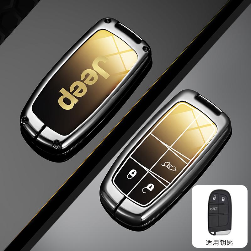 2/3/4/5 Buttons Metal Car Key Case Cover For Jeep Renegade Wrangler Patriot Grand Cherokee WK2 KL Compass Liberty Accessories AMO1