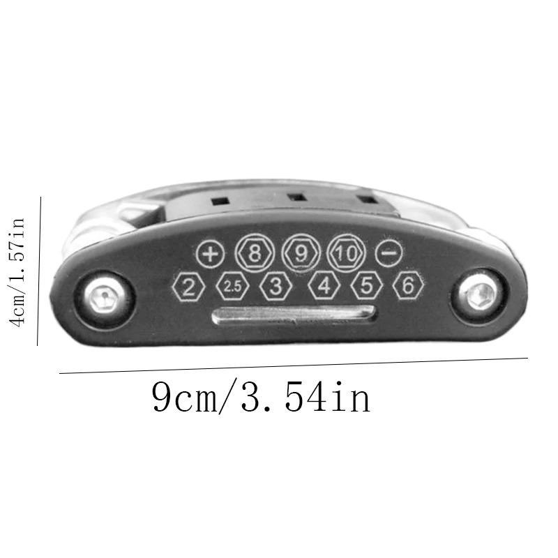 16 In 1 Mountain Bike Portable Socket Multi-purpose Wrench Tool Screwdriver Motorcycle Maintenance Tool Convenient and Practical