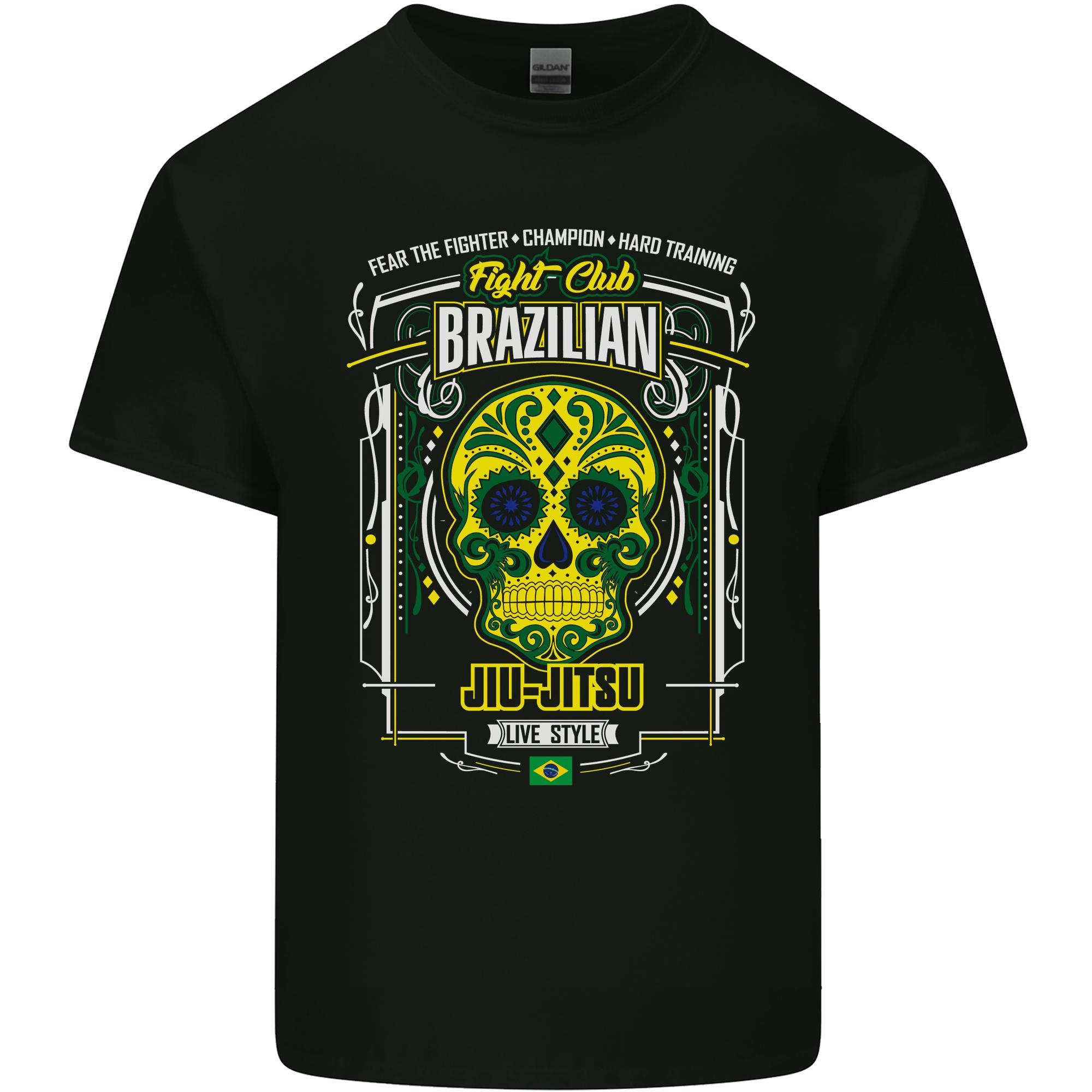 Brazilian Jiu Jitsu Skull MMA Martial Arts Unisexs Light Cotton TShirt S