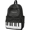 Piano Pattern Backpack for Teen Girls High School Students Cute Versatile Campus Travel Bookbag