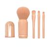 4-in-1 Portable Makeup Brush Set with PVC Cover for Mini Powder and Eye Brush