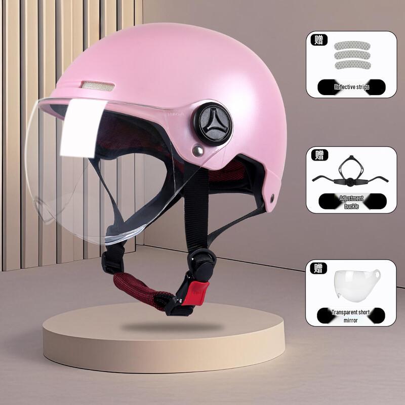 Lishi Summer Motorcycle Half Helmet Transparent Short Visor