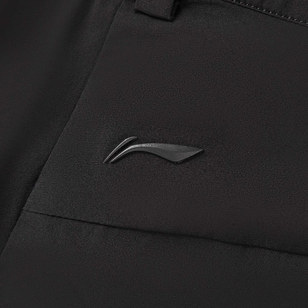 Lining Gold Label Casual Simple Versatile Solid Color Soft Comfortable Sports Long Pants Men bottoms Black AYKW791-1