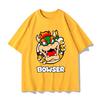 Super Mario Bowser T-shirt Men and Women Summer Cotton Y2K Clothing Fashion Breathable Anime Fans Short Sleeve Tops Streetwear