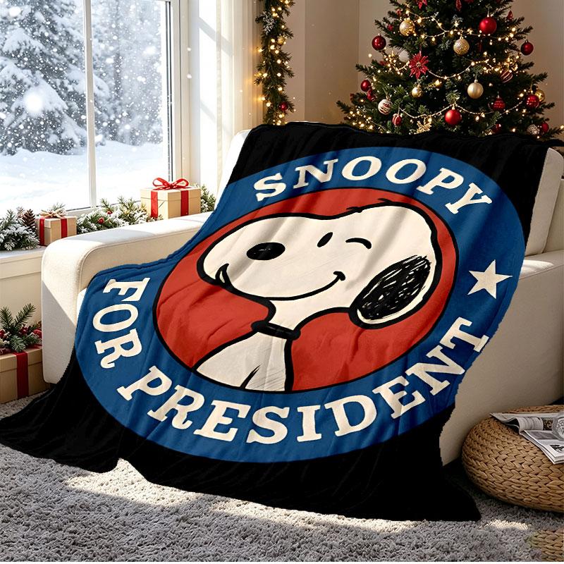 Snoopy Pattern Blanket for Home Decoration, Bed, Sofa, Car Travel, Camping, Suitable for All Seasons, Birthday Christmas Gift