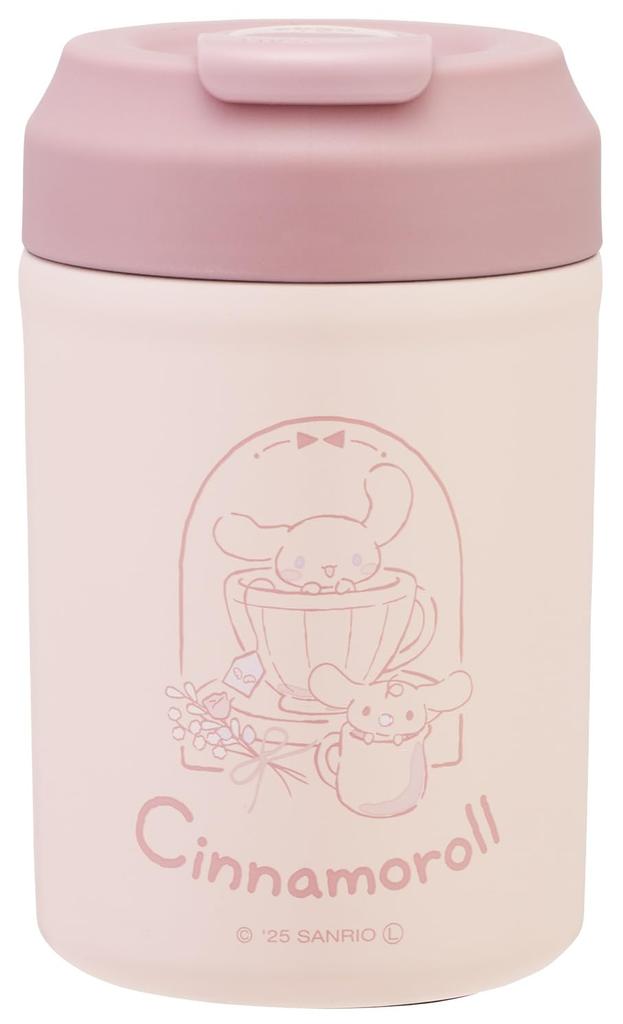 Skater Stainless Steel Easy Tumbler Vacuum Double 380ml, Insulated, Cold, Wall, Sanrio, Cinnamoroll, Natural, STEM4-A