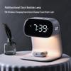 Large Screen Alarm Clock & Bedside Lamp with 15W Wireless Fast Charging for Phone & Earphones