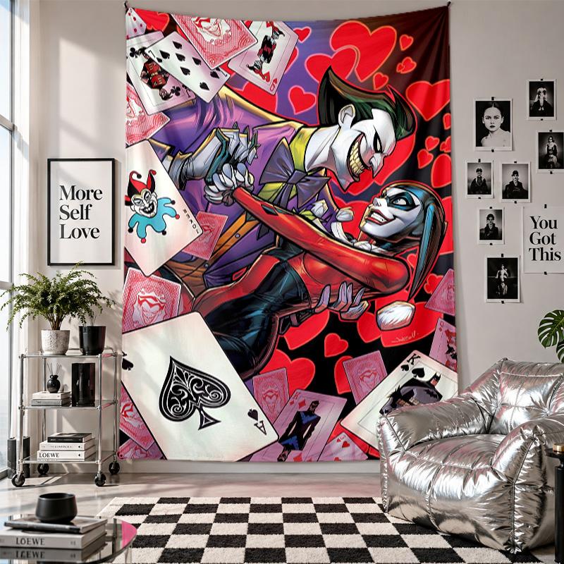 Wall TapestryJoker Art Hanging Cloth Decorative Background Cover for Room Decoration