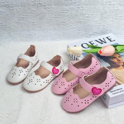 Fashion Girls Shoes Spring New Kids Leather Shoe Soft Soled Girl Casual Shoe Anti Slip Child Mesh Shoes Simple Girl Leather Shoe