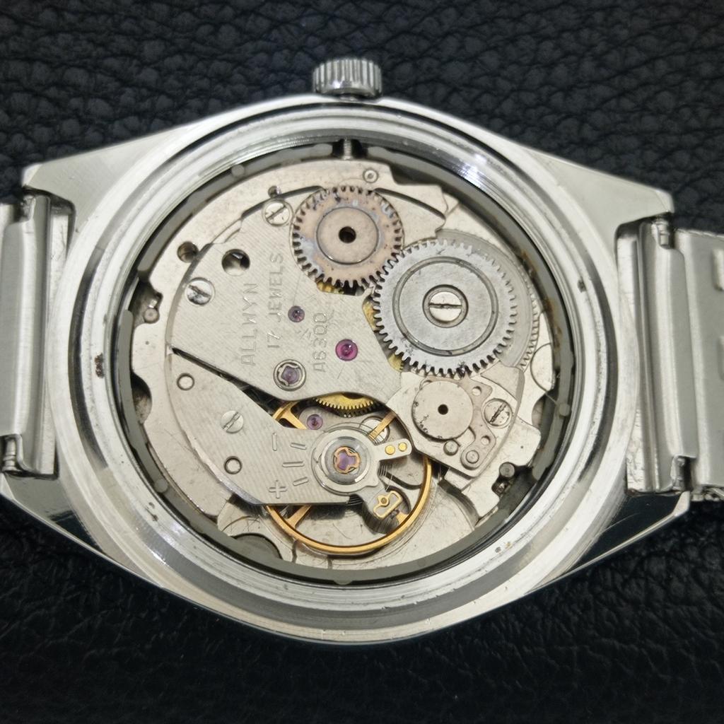 VINTAGE ALLWYN HAND-WINDING 6300A JAPAN MENS ORIGINAL DIAL WATCH a703503-1