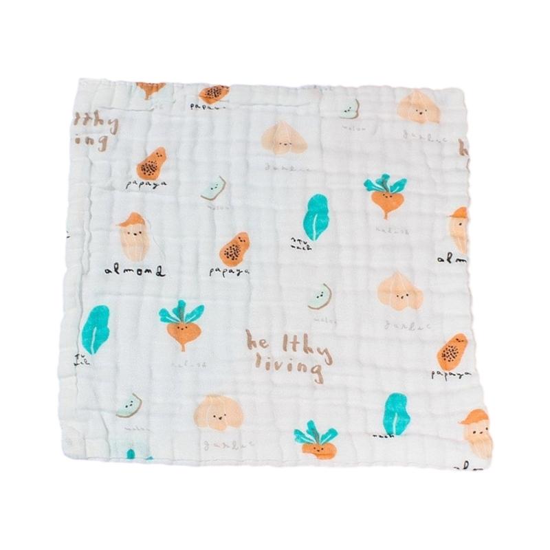 Cotton Baby Burp Cloth Soft and Breathable Newborns Washcloth for Teething Time Gentle Skin Care 30x30cm