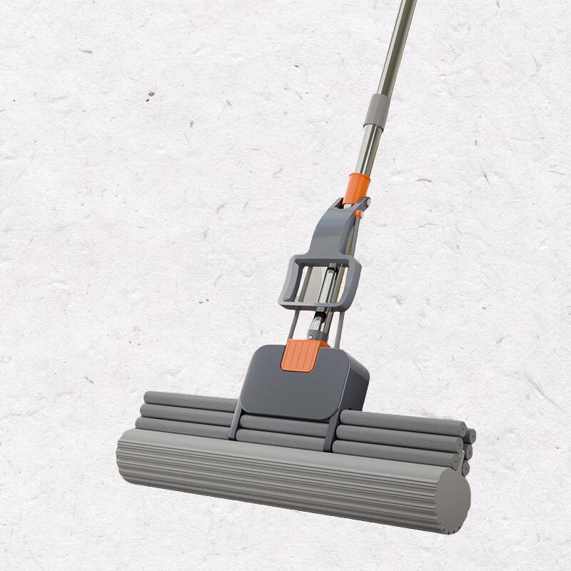 Extra Wide Sponge Mop with Wheels