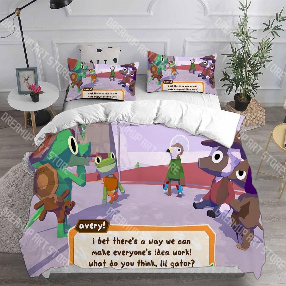 Fashion Lil Gator Game Bedding Set Single Twin Full Queen King Size Bed Set Kids Bedroom Duvetcover Sets Bed Sheet Set