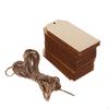 50 Pieces Blank Unfinished Hanging Wood Gift Tags Label Embellishments Wedding Favors with Rope