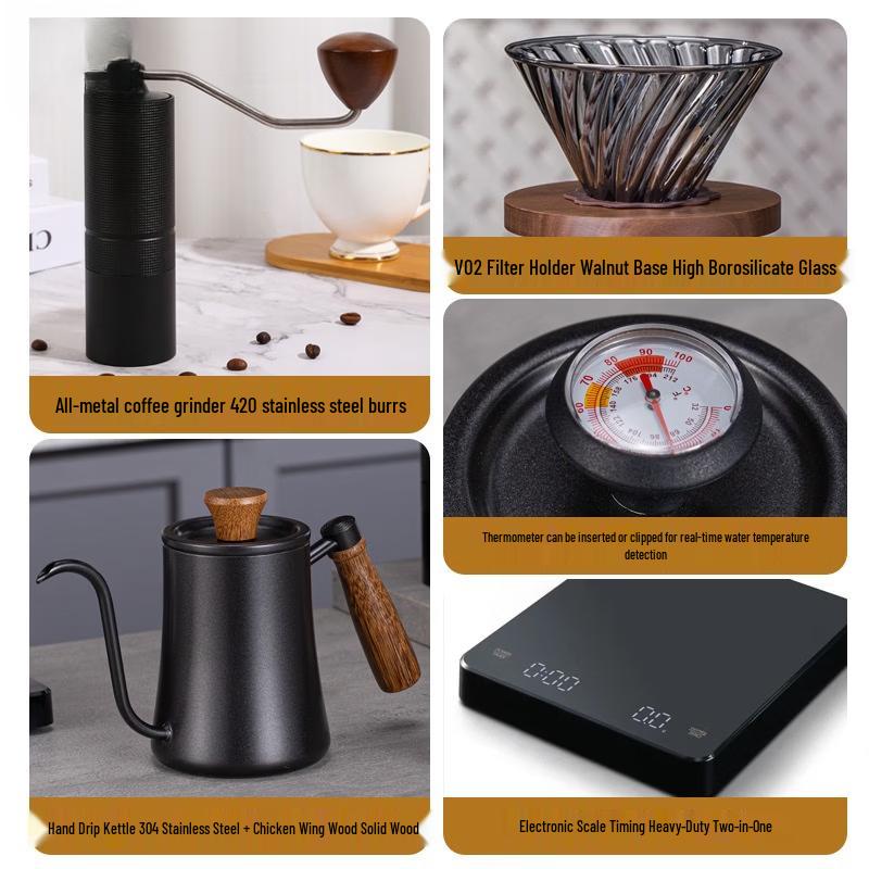 Portable 14-Piece Pour Over Coffee Gift Set