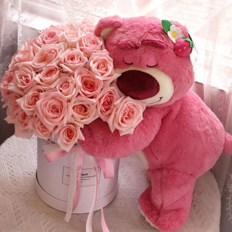 Birthday Soap Flower Bear Bouquet: Teddy Bear Hug Gift for Girlfriend or Best Friend