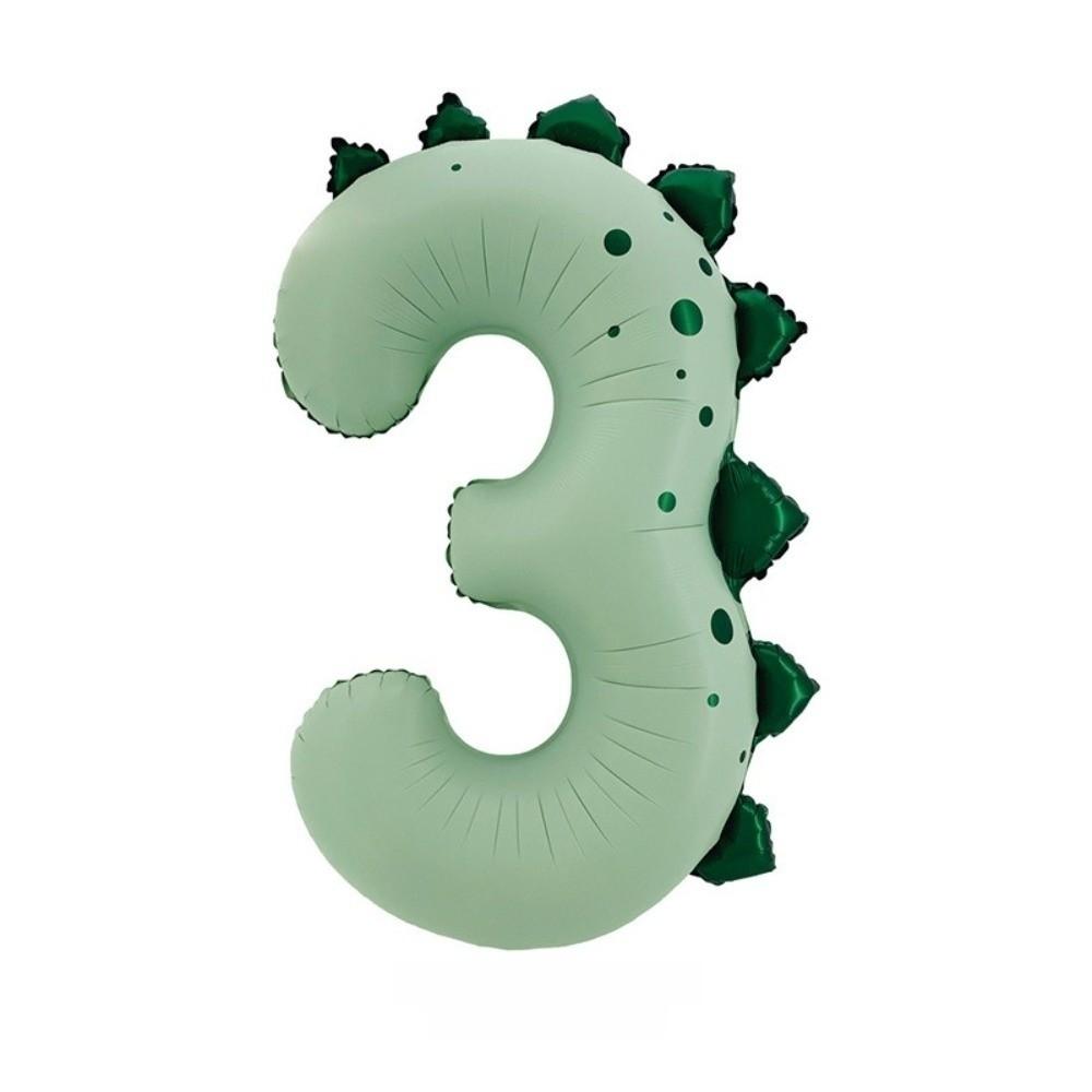Matte Finish Dinosaur Theme Balloons Number Shape Birthday Party Balloons For 1-3 Year Olds
