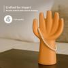 Moderne Abstrakte Hand Keramikfigur | Symbol für Eleganz & Kreativität | Ein luxuriöser Hauch für Ihren Raum | Packung mit 1, Pfirsich