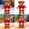 Christmas Teddy Bear Plush Toy With Santa Claus Costume Design For Holiday Decor And Gift Giving