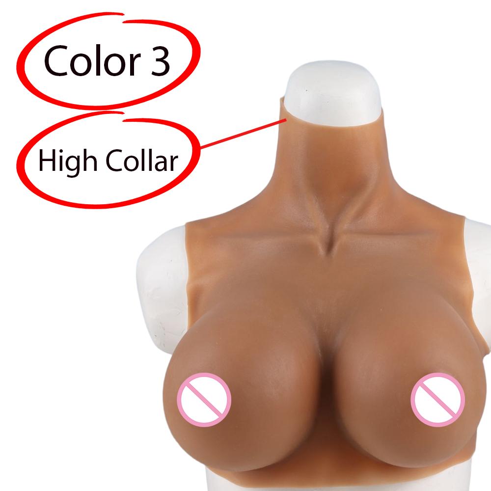 Tgirl Realistic Silicone Tits Fake Breast Forms False Boobs H Cup for Crossdresser Shemale Transgenders Transvestite Breastplate