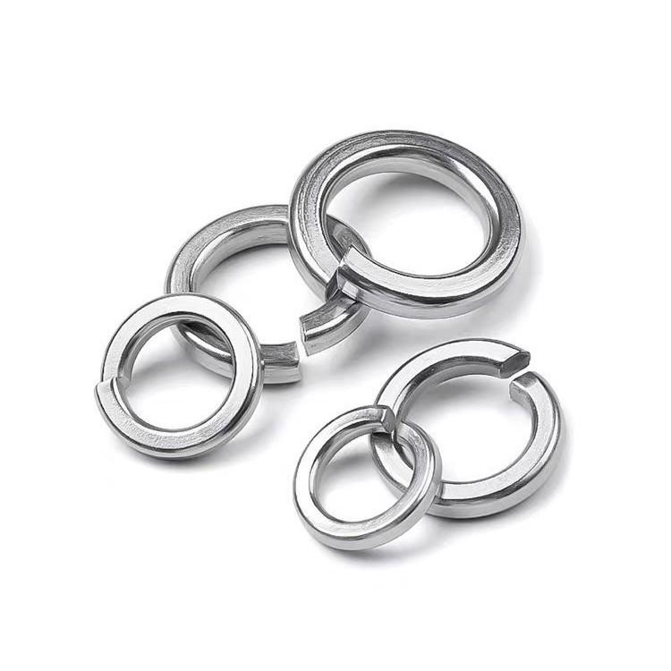 304 Stainless Steel Spring Washer - US/UK Standard, Open Design, Sizes 4# To 1 Inch