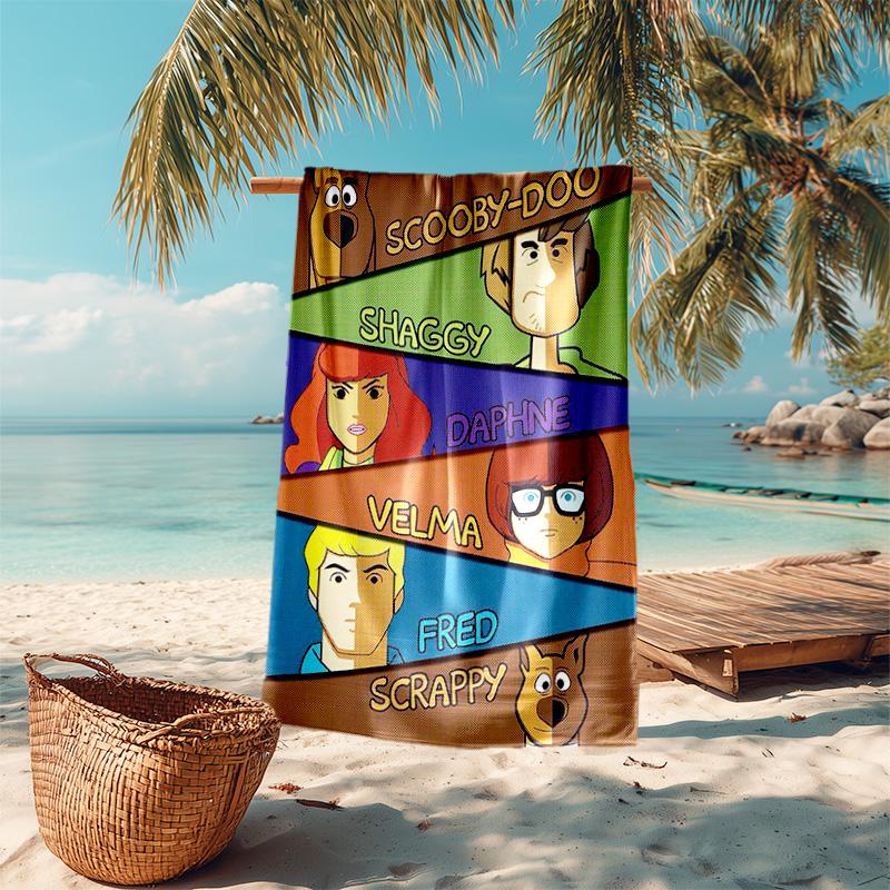 Halloween fantasy comedy adventure cartoon movie Scooby-Doo towel outdoor camping vacation swimming beach towel outdoor absorbent bath towel Y16