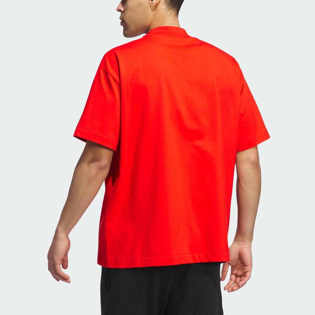 Adidas Basketball FW24 The 2025 Collection Chapter 01 Logo Design Comfortable Sports Short Sleeve T-Shirt Unisex Tops Red JE3763