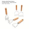 Edelstahl Schlammpresse Kartoffelstampfer Multifunktionaler Babybrei Saftpresse für Hausgemachte Säuglings Obst Gemüse Stampfen Kochen