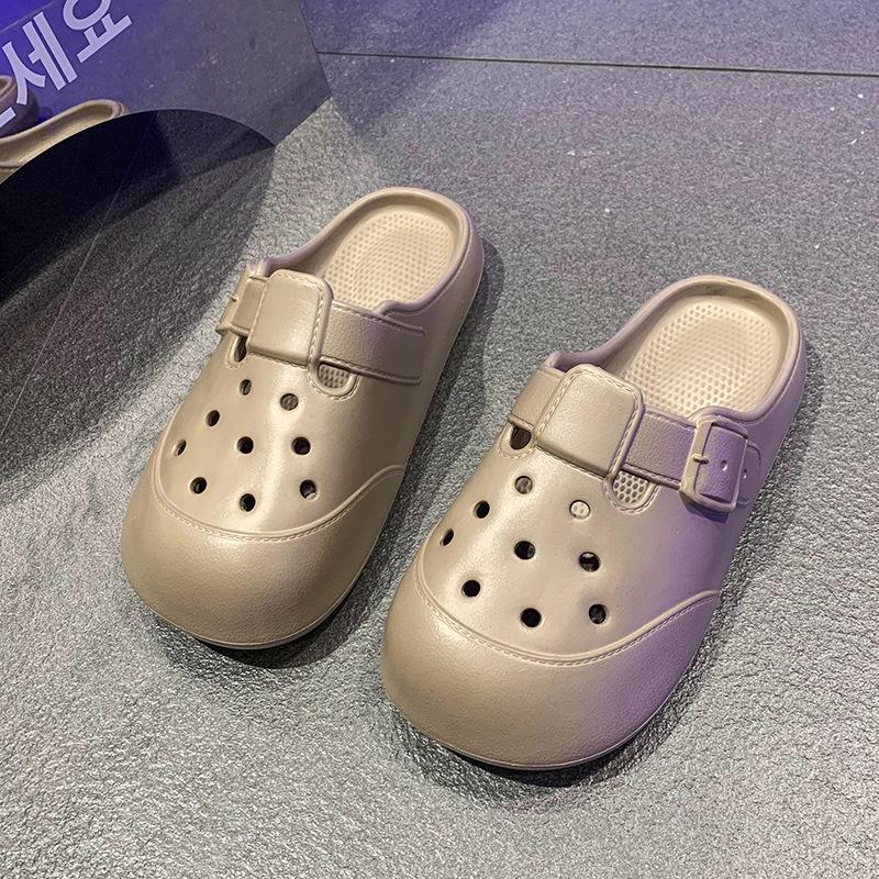 

Летние женские милые и универсальные пляжные туфли на мягкой подошве с противоскользящим эффектом 38-39 (Fits 37-38) светло-коричневого