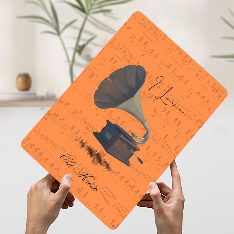 I Love Old Music Tinplate Poster Customized Wall Art Vintage Retro Metal Signs for Modern Home Decoration Luxury Bar Accessories