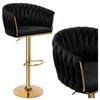 Barhocker Cofton Gold Schwarz Samt
