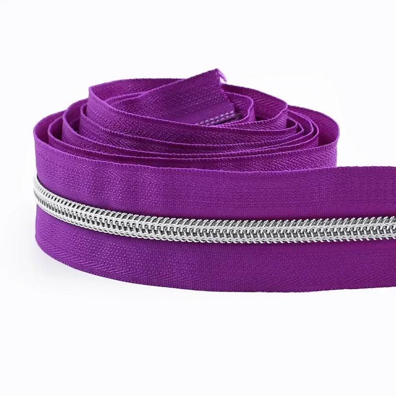 Meetee 1-10M 5# Nylon Zippers for Bag Shoes Garment Plasic Roll Zipper By The Meter Decor Zips Repair Kit DIY Sewing Accessories