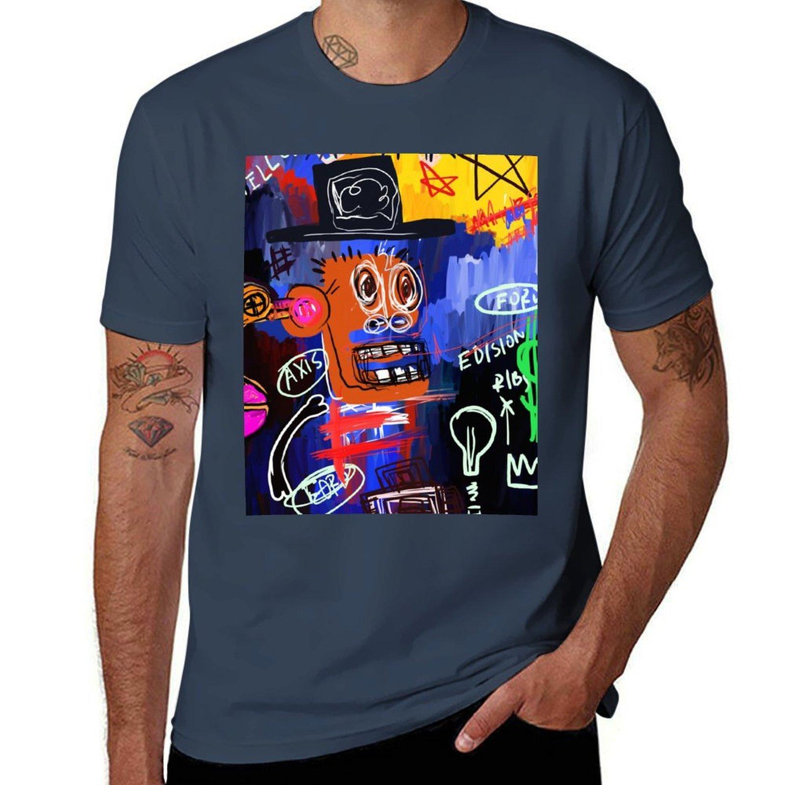 Neoexpressionism Unisex with the hat TShirt Simple Graphic Design TShirt S