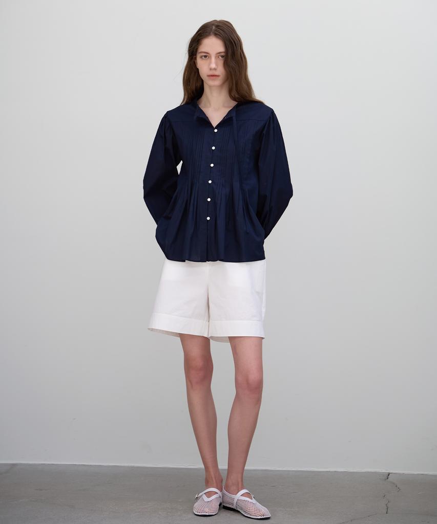 BUT'TON Stitch Banding Shorts (Ivory)