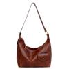 Large-capacity Retro Bag Women's Spring New Versatile Foreign Style Niche Trendy Texture Oily Leather Shoulder Messenger Bag