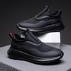 Large size men's casual shoes men's shoes one-pedal lazy shoes black soft-soled sneakers